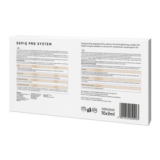 Depigmentująca ampułka opakowanie tył