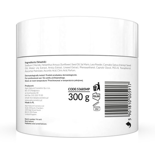 HOME TERAPIS Peeling oczyszczający do stóp 300g tył