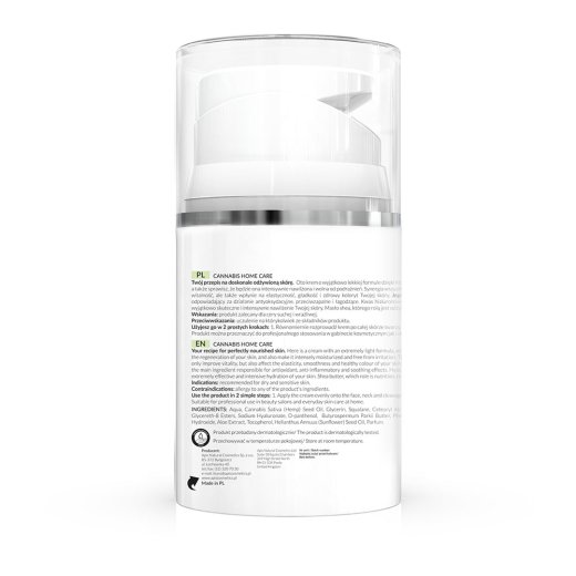 Krem łagodząco-regenerujący na bazie oleju konopnego tył
