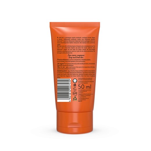 Mandarynkowy krem do twarzy tył