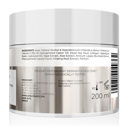 Maska błotna do włosów tył