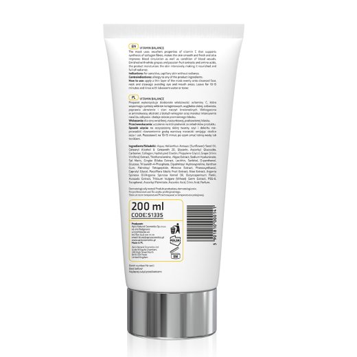 Maska z witaminą C i białymi winogronami 02.24 tył