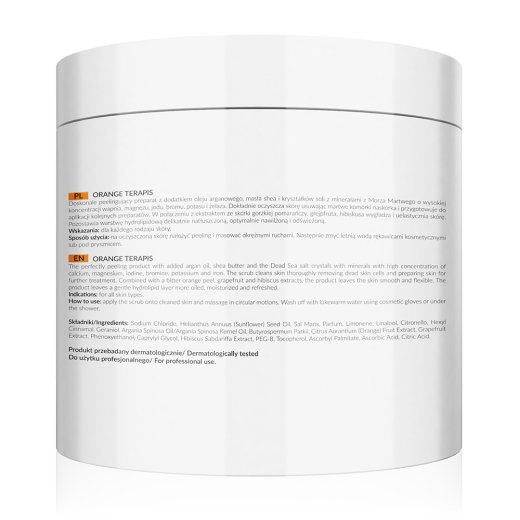 Pomarańczowy peeling solny do ciała tyl